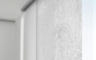 Detail designové látky pro panelovou stěnu od Louver